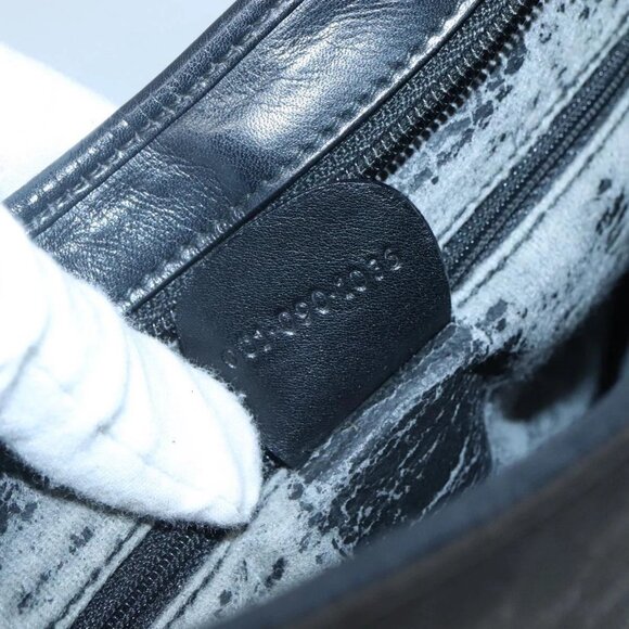 GUCCI Micro GG Supreme Shoulder Bag PVC Black Gold Auth MX332 - Picture 10 of 16